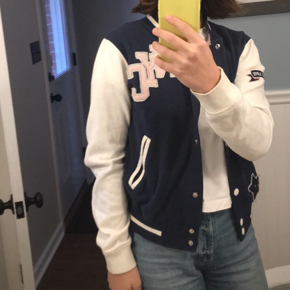 cute vintage varsity jacket!
